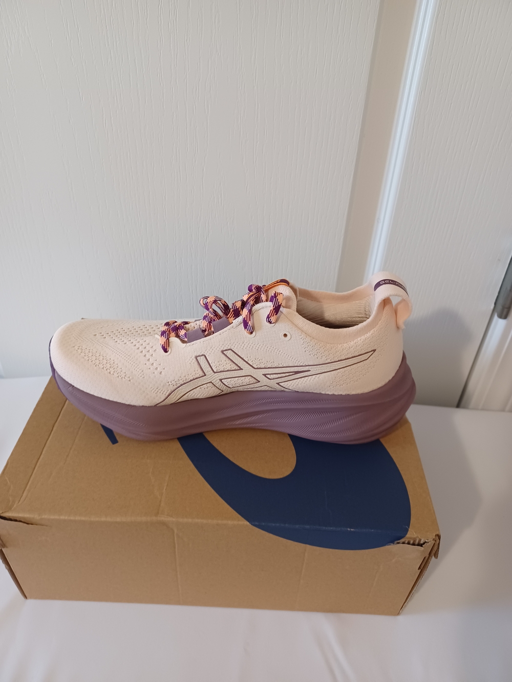 ASICS Women's Blush Pink Running Shoes with Purple Accents - Picture 7 of 14